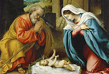 Adoration by Joseph and Mary
